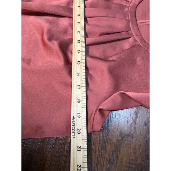 Liz Claiborne Womens S Brown Rust silk Satin Styles Sleeveless blouse shell - Picture 10 of 10